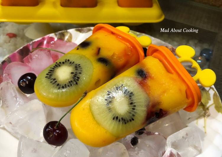 Recipe of Favorite Mango Kiwi Popsicles – No Sugar Summer Treat