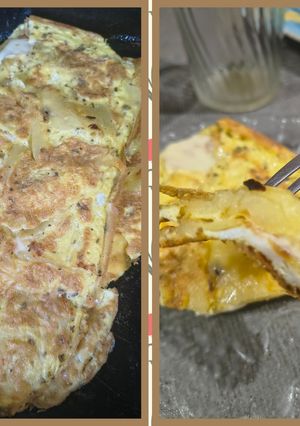 Una foto de Súper Omelette con Papa y Queso 🥔🧀