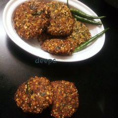 A picture of Keerai badai(spinach dal vada).