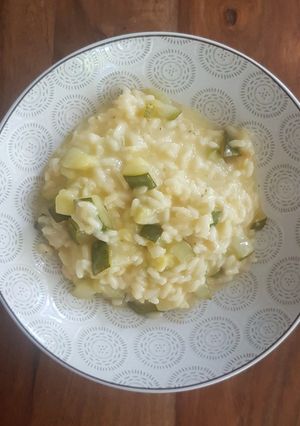 Une photo de Risotto courgettes