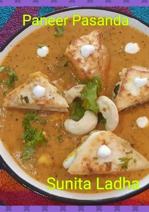 पनीर पसंदा (Paneer Pasanda recipe in hindi) रेसिपी मुख्य फोटो