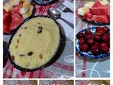 فواكه صيفية مع الكسكس 🍉🍒