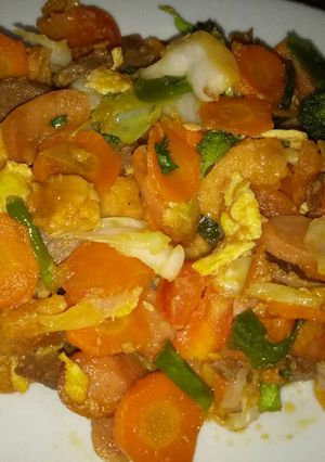 Foto resep Capcay Goreng Bakso Sosis