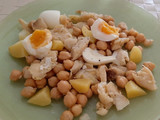 Salada fria de bacalhau com grão