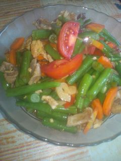 Foto resep Asem-asem buncis wortel ayam full color