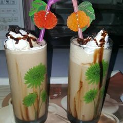 A picture of Chocolate ice cream shake.