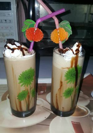 A picture of Chocolate ice cream shake.