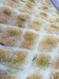 صورة لوصفة بسبوسة كاروهات