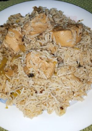 A picture of Mango Masala Chicken Rice.