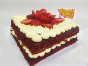 Una foto de pastel red velvet
