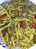 Busiate with Pesto and Guanciale