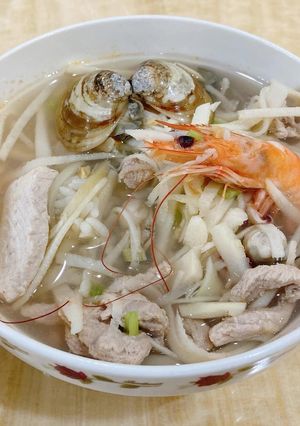 綜合海鮮粥 的食譜成品照片