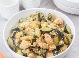 Foto resep Honey Mustard Chicken & Zucchini