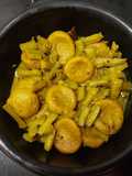 Gavar (clusterbeans) dhokli sabji