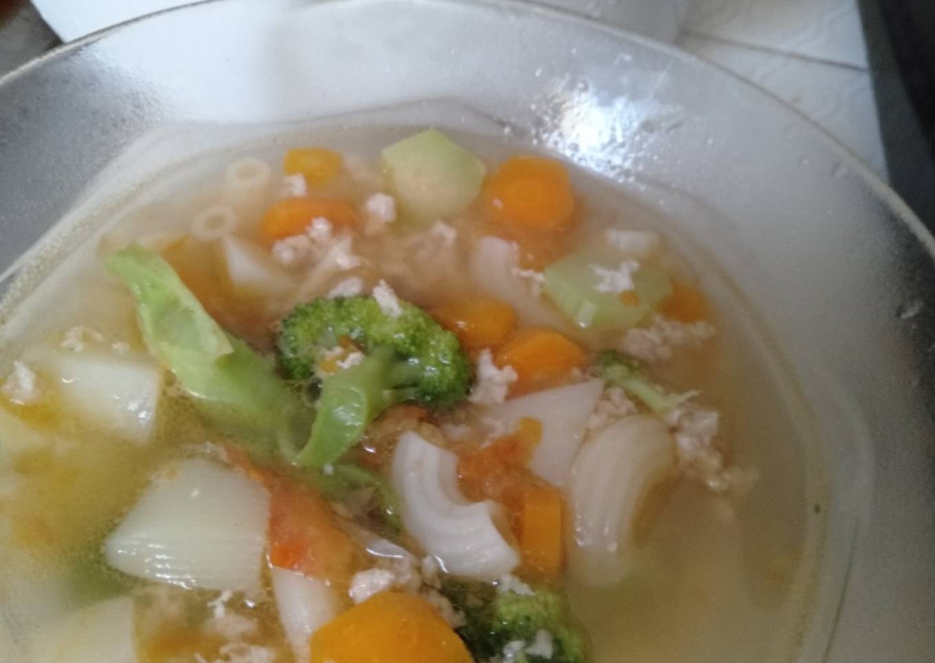 Sup ayam cincang