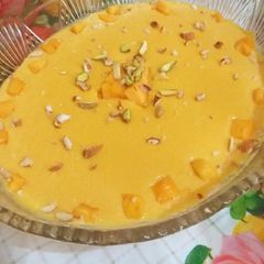 A picture of Mango pudding.