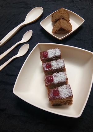 A picture of Wheat Flour Custard Coconut Cake Bars.