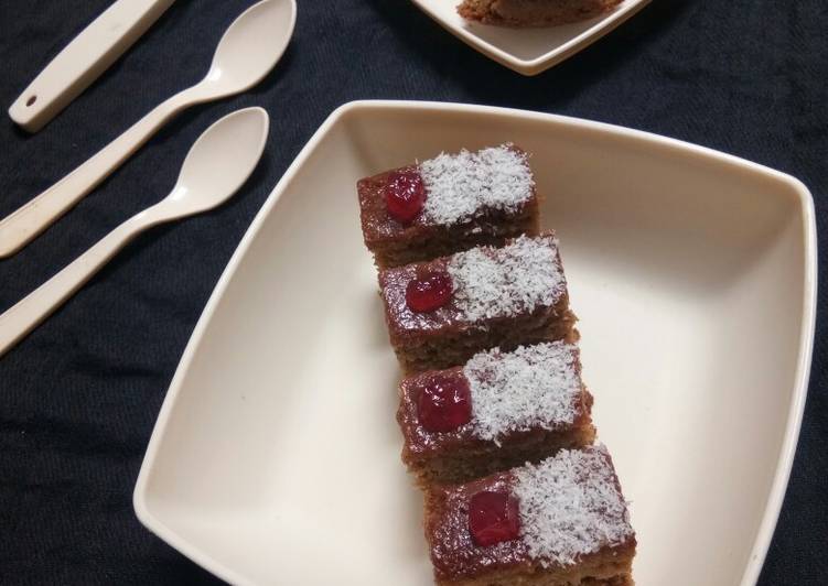 Wheat Flour Custard Coconut Cake Bars