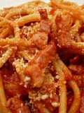 Spaghetti with Guanciale and Tomato Sauce