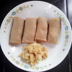 A picture of Dadar gulung Coffee mix(inti kelapa).