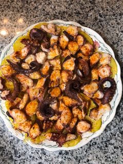 Una foto de Pulpo a la gallega al microondas