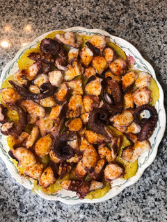 Una foto de Pulpo a la gallega al microondas
