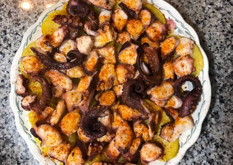 Pulpo a la gallega al microondas