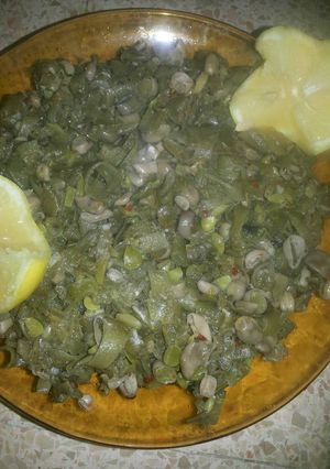 صورة لوصفة فول اخضر بالزيت