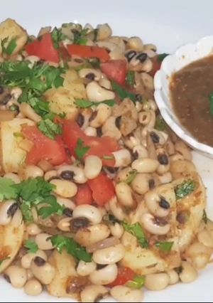 A picture of Lobia ki chatpati chaat.
