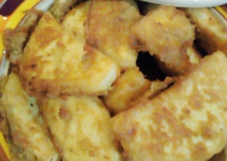 Fried yam with egg