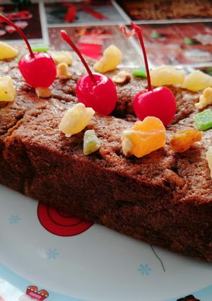 Una foto de Fruit cake navideño