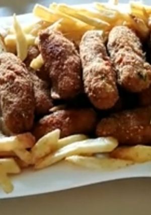 صورة لوصفة اصابع كفتة الدجاج بالجبنة المقرمشة