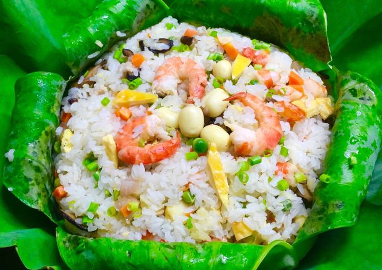 Kết quả hình ảnh cho cơm gói lá sen