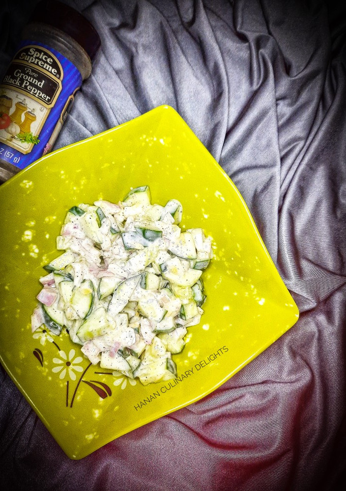 A picture of Cucumber salad 🥗.