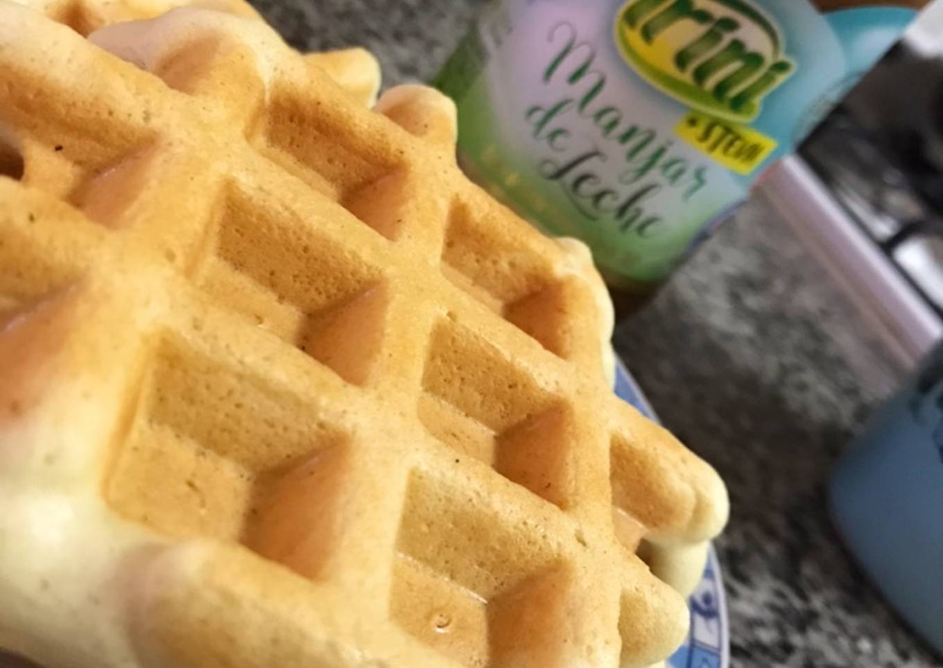 Waffles con harina de arroz