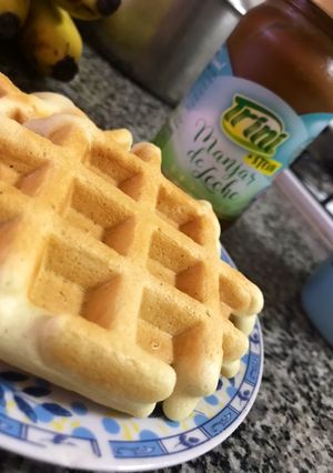 Una foto de Waffles con harina de arroz
