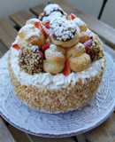 Tarta de nata y fresas