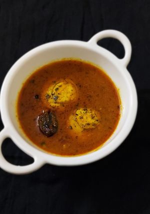 A picture of Egg curry dhaba style.
