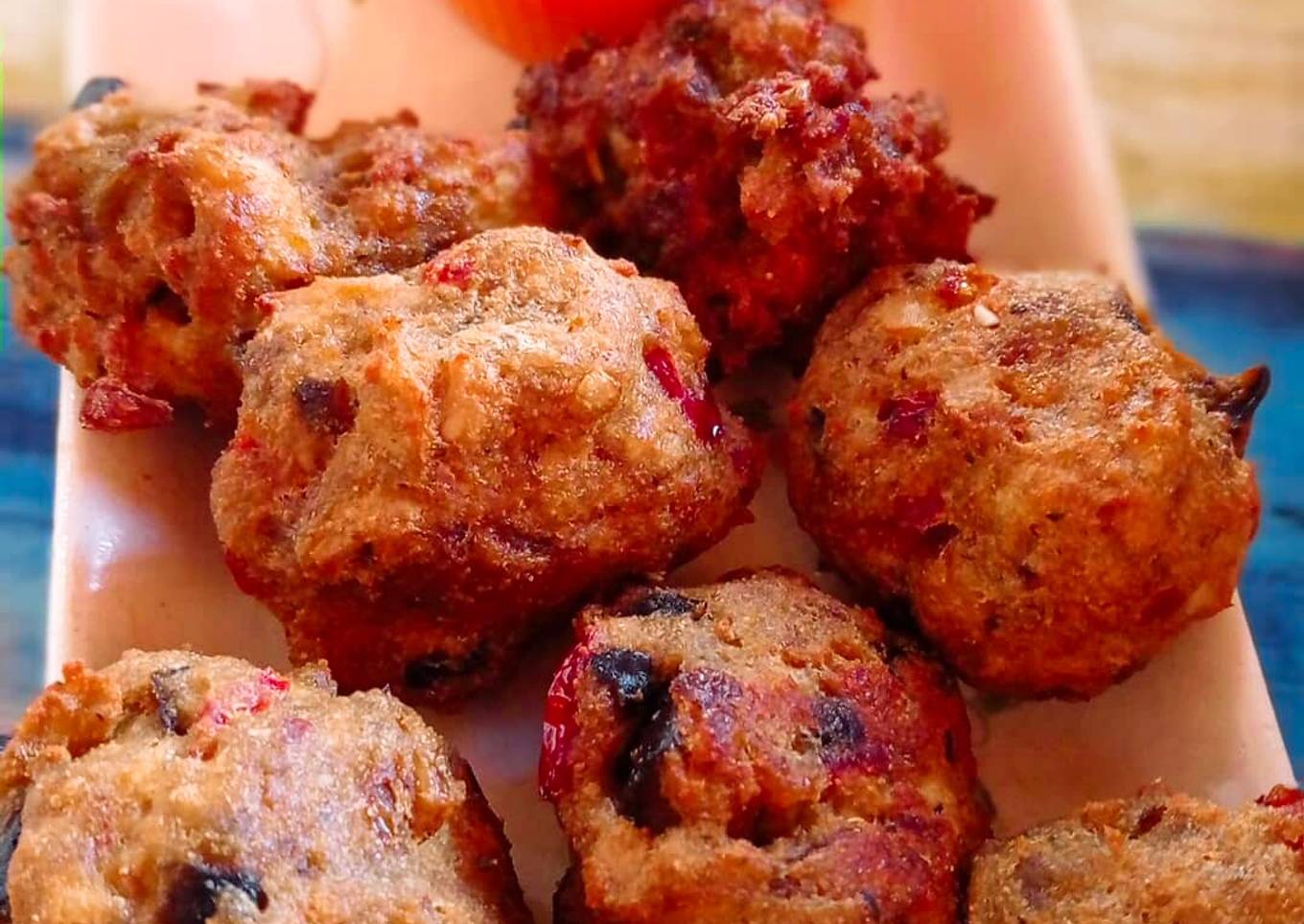 Buñuelos de tofu y berenjenas