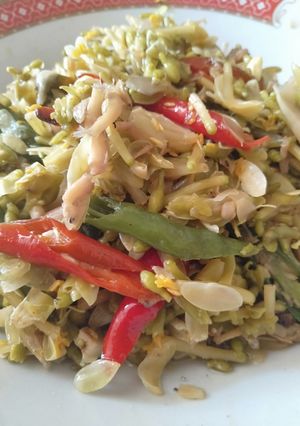 Foto resep Oseng kembang kates ikan teri