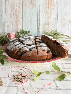 Foto de Bolo de chocolate e pera