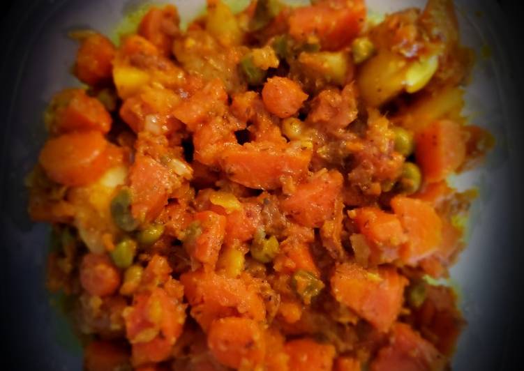 Healthy carrots peas