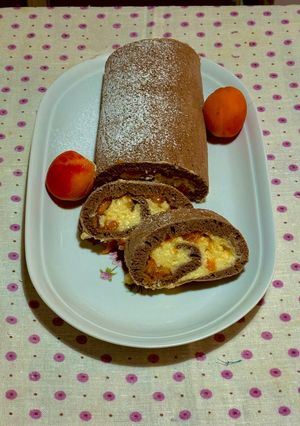 Sárgabarackos rolád recept fotója