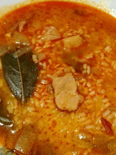 Una foto de Arroz caldoso con pavo adobado
