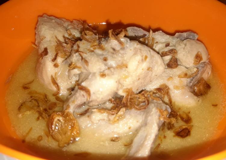 Bagaimana Menyiapkan Opor ayam kuah putih (no santan) yang Enak
