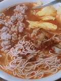 บะหมี่น้ำ,หมูสับ,ไข่เจียว - คีโต