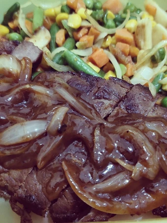 Langkah Gampang Membikin Resep Sirloin Steak with Barbeque Sauce yang Sempurna Anti Ribet, Lezat