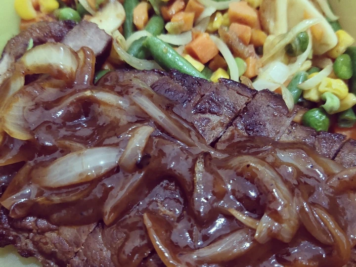 Langkah Gampang Membikin Resep Sirloin Steak with Barbeque Sauce yang Sempurna Anti Ribet, Lezat