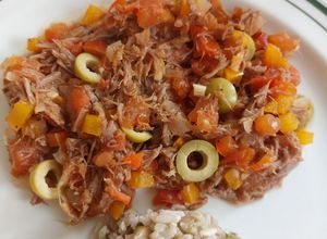 Una foto de Ropa vieja cubana