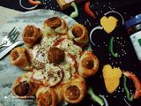 পাম্পকিন বল পিজ্জা (pumpkin ball pizza recipe in Bengali)